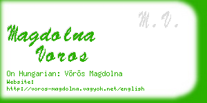 magdolna voros business card