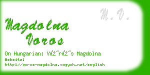 magdolna voros business card